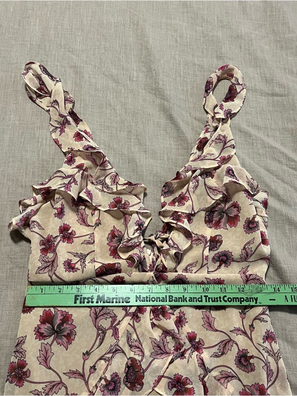 For Love & Lemons Poppy Floral Dress Worn By Hailey Bieber Size Medium Sundress - Picture 10 of 10